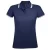 SOLS Dames/dames Pasadena getipt korte mouw Pique Polo Shirt (Franse marine / Wit)