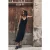 Mikuta The Black Long Lyocell Slip Dress Black