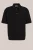 WE Fashion – Heren boxy fit polo met structuur – Boxy Fit – Zwart – Katoen –