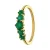 Lucardi Ring  goud / groen