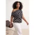 Trendyol Curve Dames Zwart Stippen Kort Getailleerd Grote maten Blouses