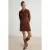 TRENDYOLMİLLA Dames Bruin Effen Kort / Mini Lang Casual A-lijn Jurken