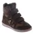 Hip suède sneakers met sleehak – donkerbruin
