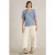 White Stuff Ellie Broderie Top Mid Blue