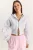 Hooded Slim Fit Geribbelde Korte Sweatshirt