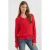 Anytime gebreide trui met V-hals rood