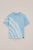 WE Fashion – Jongens T-shirt met print en tie-dye – Regular fit – Lichtblauw – Katoen –