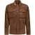 No Excess Overshirt Button Closure Fine Corduroy Stretch Taupe