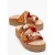 Bobby Beaded Straw Platform Slide Sandaal