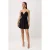 TRENDYOLMİLLA Dames Zwart Effen Kort / Mini Mouwloos Skater Jurken
