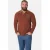 Jan Vanderstorm regular fit polo met borduursels en print Plus Size – donkerrood