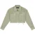 Malelions Women Cropped Cargo Jacket | Army Green