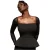 Durex vrouw lange mouw crêpe scuba instapjurk met peplum uni stof Goddiva