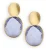 LOTT. gioielli Oorbellen Dames Ce Qu Framed Oval S, Kleur: Lila
