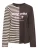Only Onlava L/s Half Striped T-shirt Jrs 15397922 T-shirt Lange Mouw 5274132 Black Coffee Light Pink