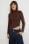 TRENDYOLMİLLA Dames Bruin Effen Lang Getailleerd Blouses