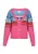 IZIA Gebreid vest  blauw / navy / fuchsia / rood / wit