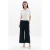 Caroll straight regular waist cropped broek marineblauw