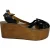 Isabel Marant Étoile Zia Wedge Sandalen in Zwart Leer
