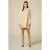 Oltre Long-sleeved Satin Dress Beige