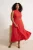 Trendyol Curve Dames Rood Effen Maxi Mouwloos Casual Blousejurk Grote maten Jurk