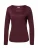 Hanro Slaapshirt ‘ Grand Central ‘  bordeaux / roestrood