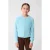 Shoeby regular fit vest blauw fijn gebreid