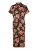 VERO MODA Blousejurk ‘VMLILLIAN’  donkergroen / rosé / watermeloen rood / zwart