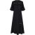Boss Dames Dileina Maxi Crew Neck Skater Jurk (Zwart)