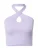 Urban Classics – Rib Knit Crossed Neckholder Crop top – XL – Pastelpaars