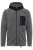 INDICODE JEANS Fleece jas ‘Wilmot’  donkergrijs / zwart