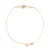 Ketting armband forçaat en zoetwater cultuur kralen roze 925 roze vergulde