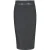 Zwarte kokerrok met hoge taille en leren details