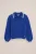 WE Fashion – Meisjes fijngebreide polo met contrast en structuur – Regular fit – Kobaltblauw –