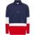 Tommy Hilfiger Herenpolo met kleurblok en lange mouwen (Marineblauw/Wit/Rood)