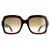 Gucci zonnebril GG0036SN 004 Havana Glitter Blue en Red Brown Gradiënt