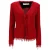 IRO Frayed Jacket in Red Cotton Tweed
