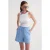 Hoge Taille Textuur Katoenen Shorts