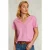 River Woods Pink Basic V-neck T-shirt Pink