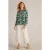 White Stuff Sophie Organic Cotton Shirt Green Print