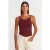 Geribbelde Mouwloze Slim Fit Blouse