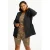 Anyday skinny high waist broek met panterprint bruin