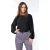 EsQualo Blouse R-neck Structure Black