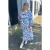 Suzie maxi jurk in wit en blauw