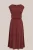 WE Fashion – Dames midi jurk met boothals – Regular fit – Bordeauxrood – Katoen –