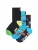 Happy Socks Sokken ‘Car’  navy / azuur / oranje / zwart
