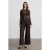 Hoge taille wijde crepe broek