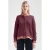 QS gebreid vest donkerrood