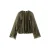 Mango semi-transparante top met ruches – groen