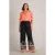 White Stuff Belle Linen Wide Leg Trouser Black Print